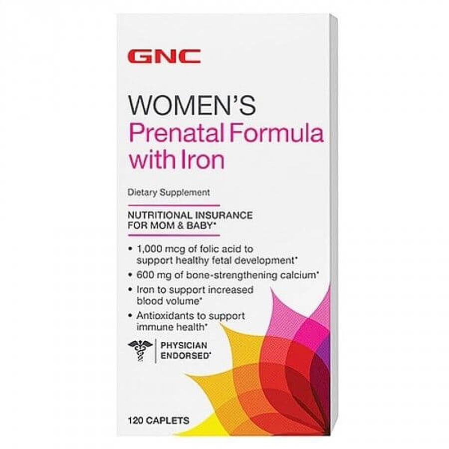 Pränatale Formel für Frauen mit Eisen (286322), 120 Tabletten, GNC